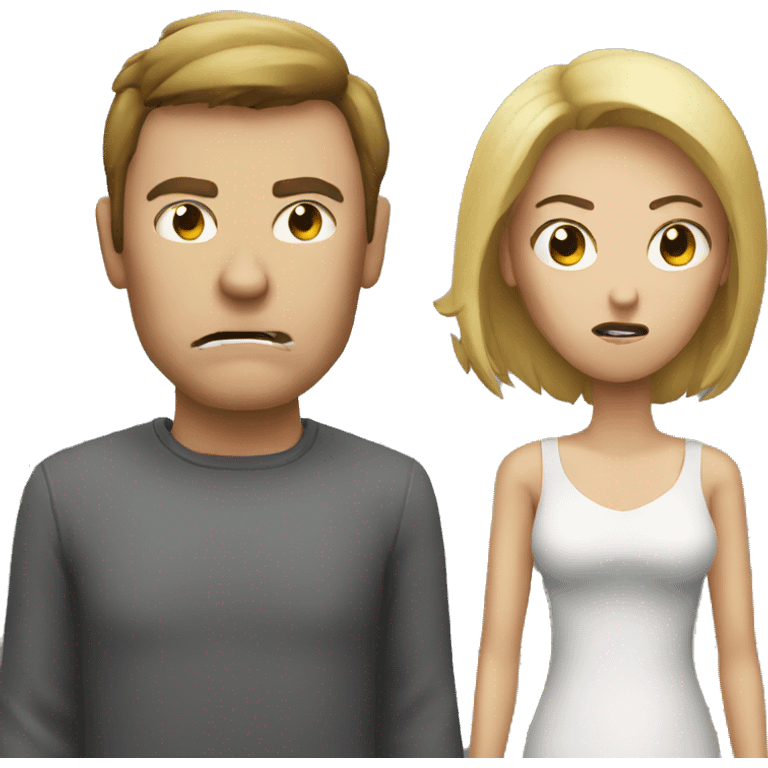 angry person with woman emoji