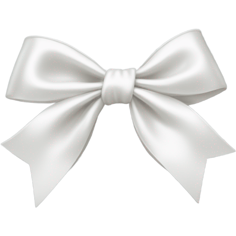 white satin bow emoji