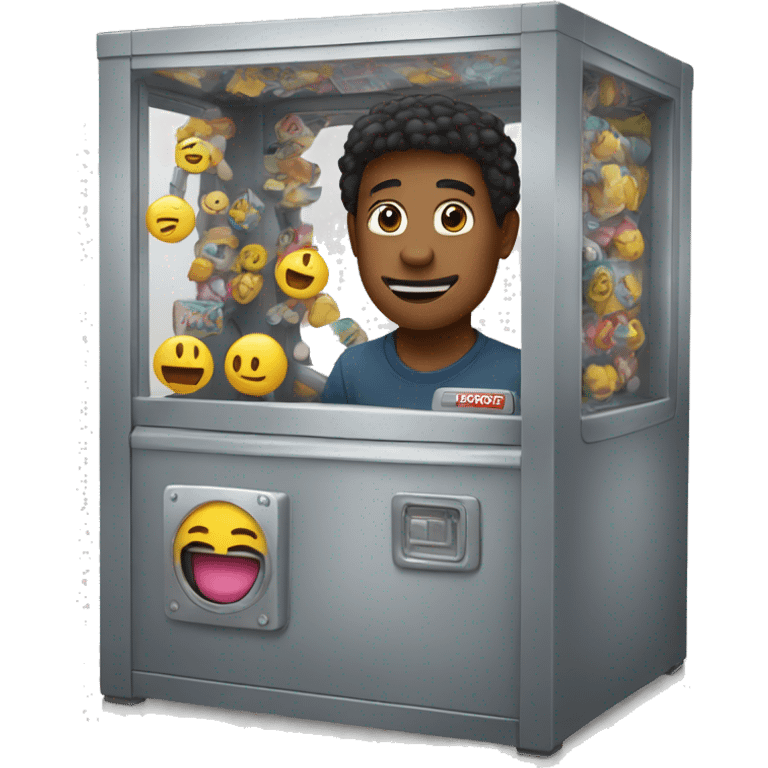 a person inside a toy machine emoji