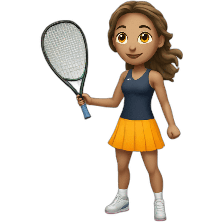 female squash player emoji