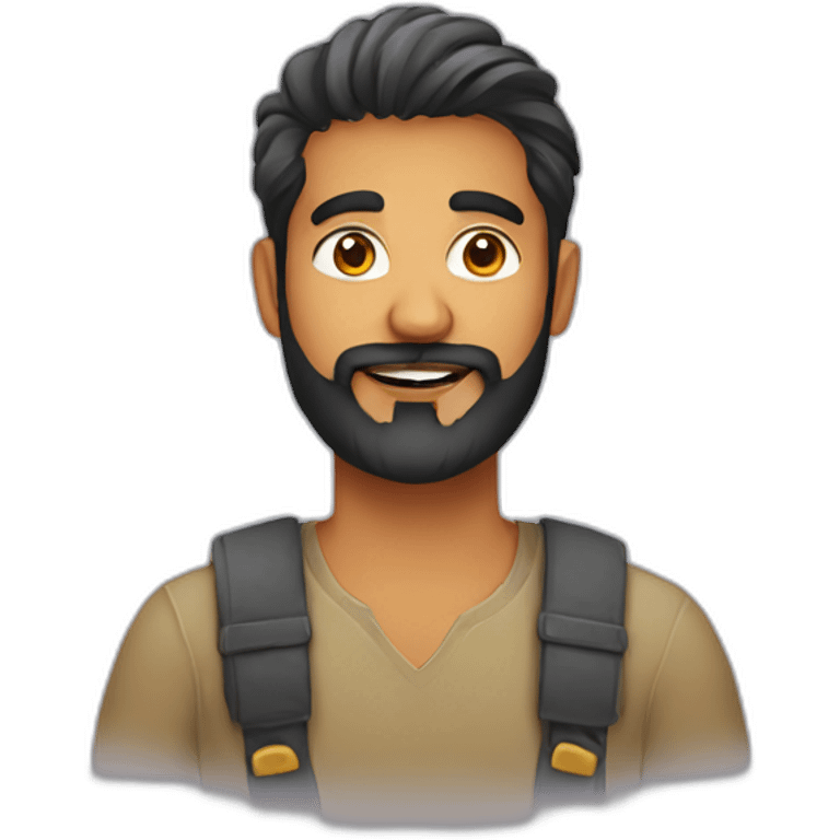 Indian UX Designer with beard emoji