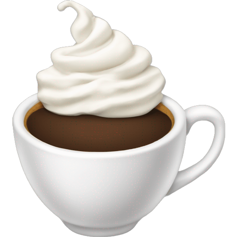 Coffee with whipped cream  emoji