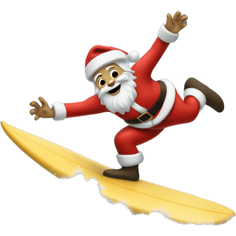 Santa clause surfing  emoji