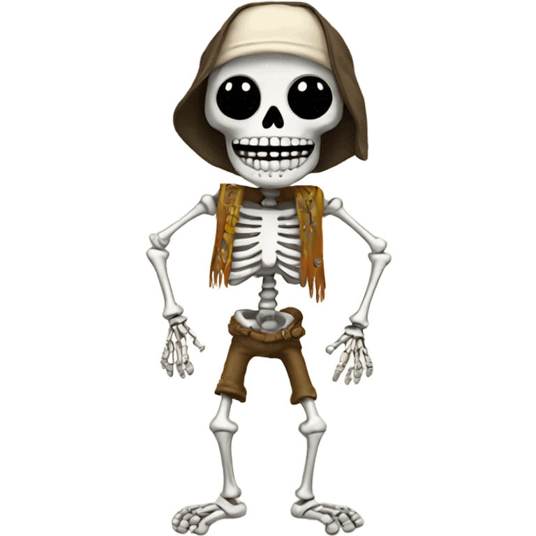 Hippie skeleton emoji