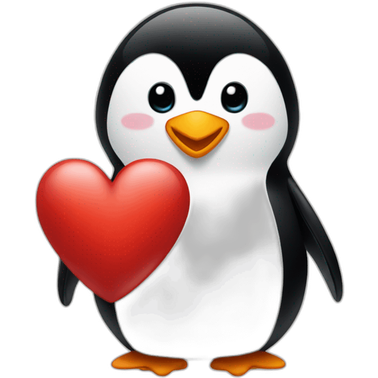 heart penguin emoji