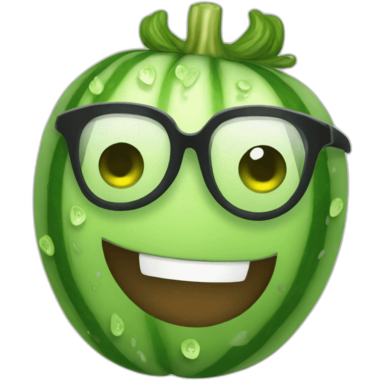 Cool cucumber emoji