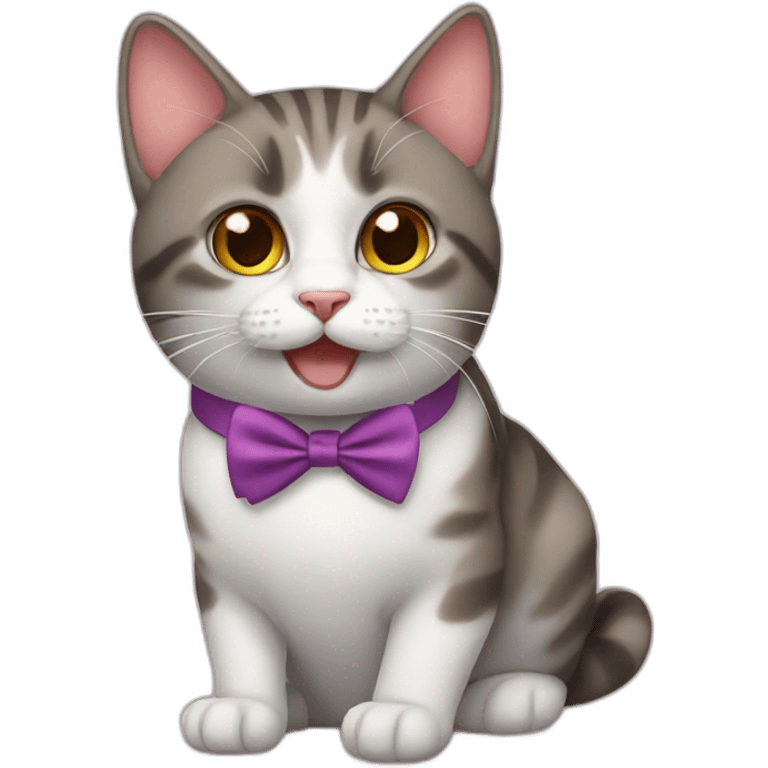 cat with a bow tie emoji