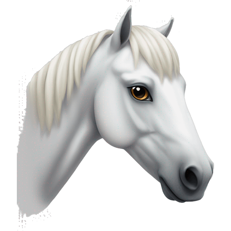 A white beautiful horse emoji