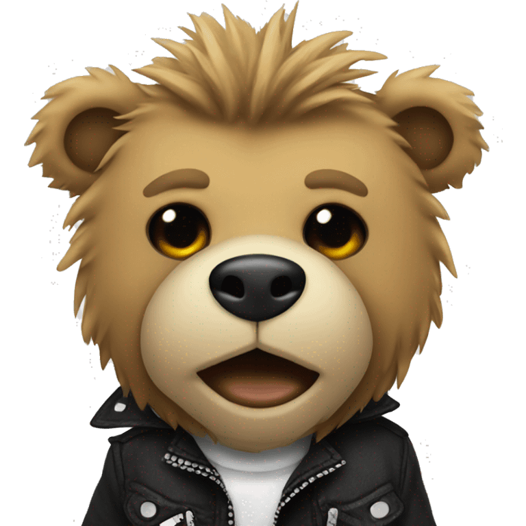 punk teddy bear  emoji