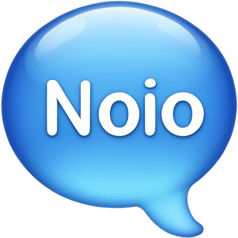 “no” imessage blue bubble emoji