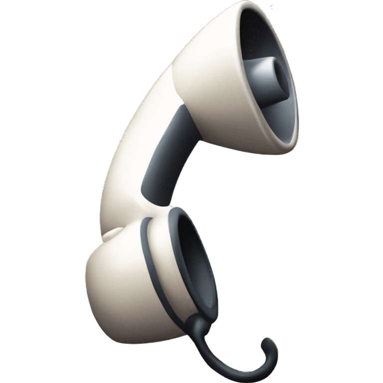 An emoji of a phone receiver, tilted as if making or receiving a call, symbolizing a phone conversation or communication emoji