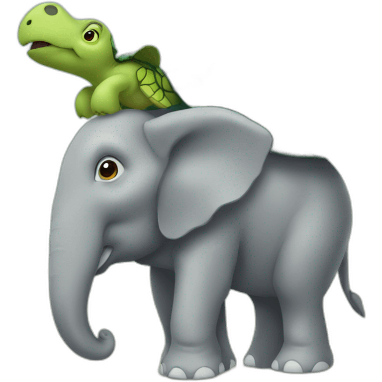 Tortues sur elephant emoji