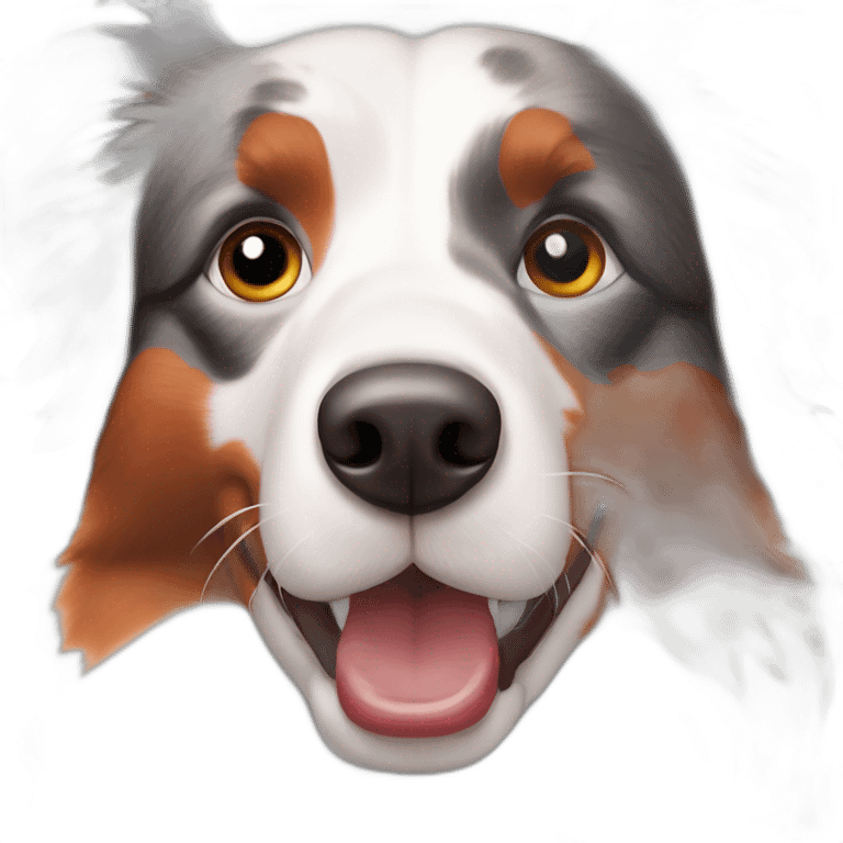 Border collie red merle emoji