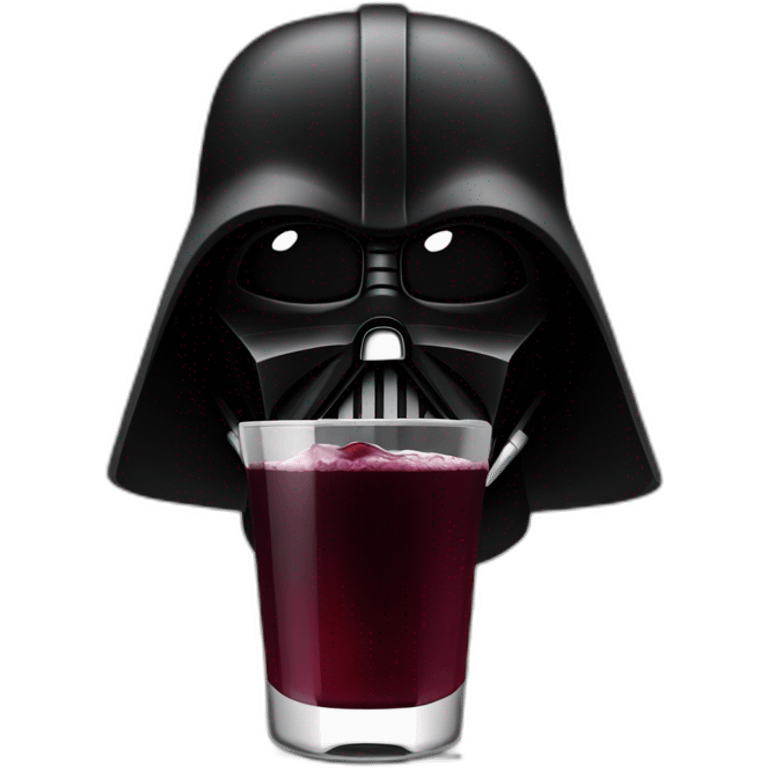 Dark vador drink red wine  emoji