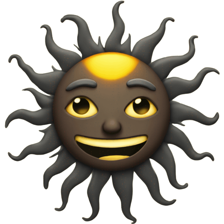 Sun with dread emoji