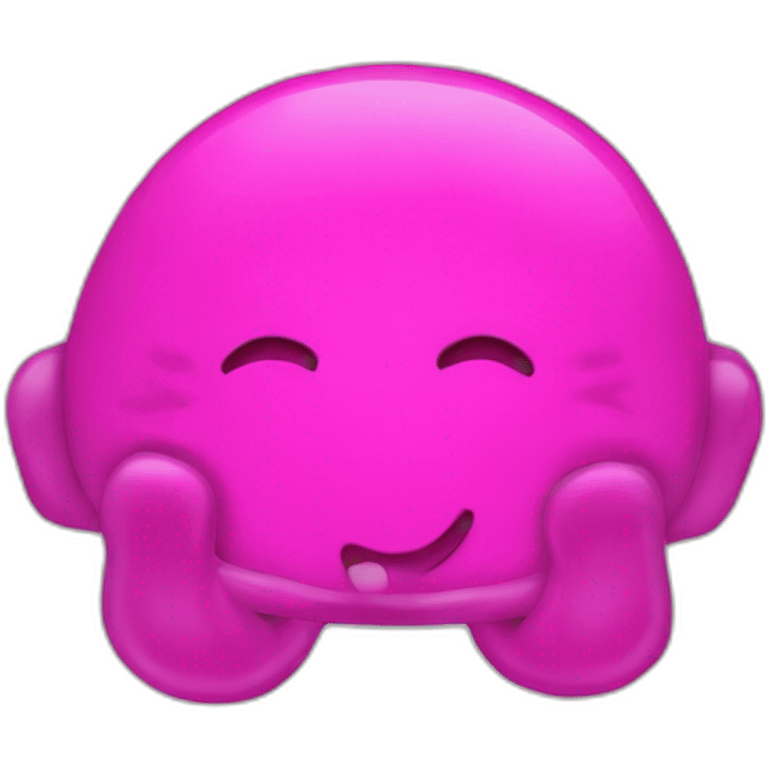 Juicy booty neon sign style man emoji