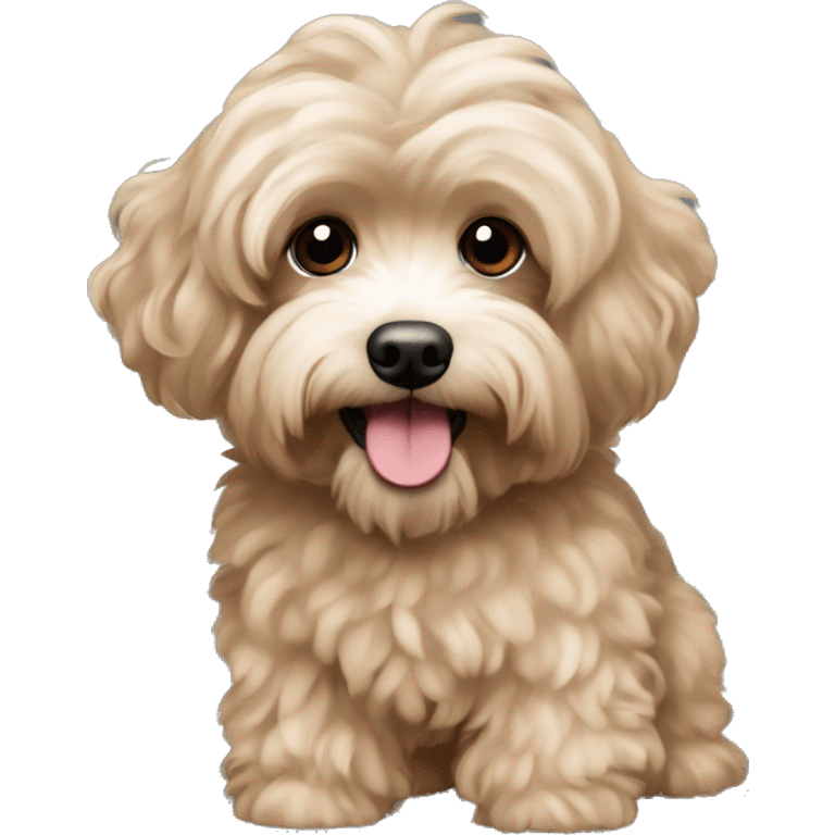 Light brown wavy haired havanese poodle emoji