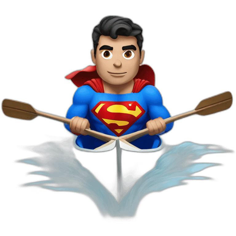 Superman rowing emoji