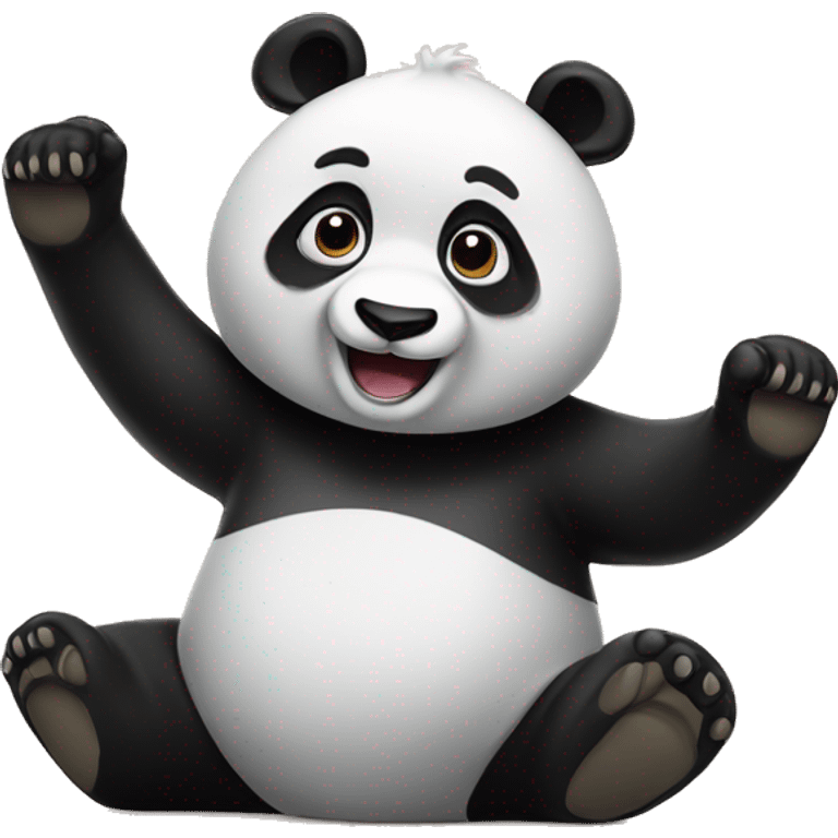 Panda waving emoji