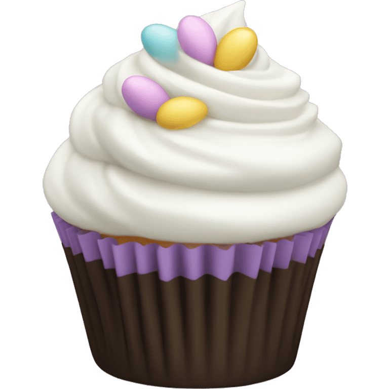 Easter white cupcake emoji