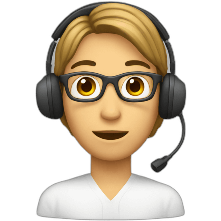 Spanish interpreter with headset emoji