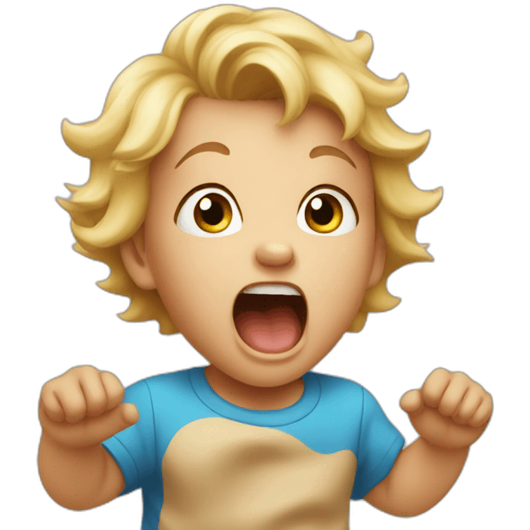 Screaming toddler emoji