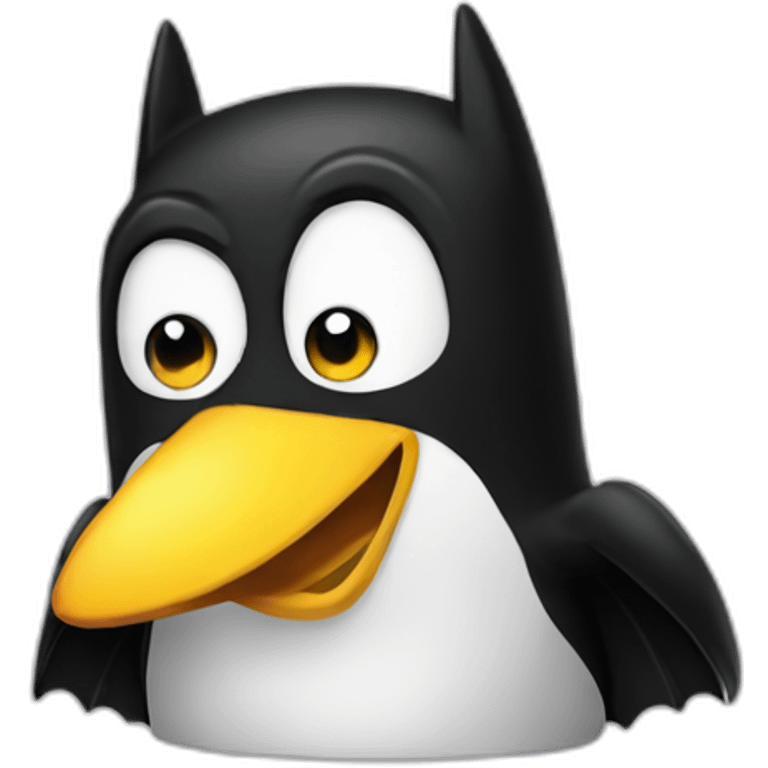 Pingouin en batman emoji