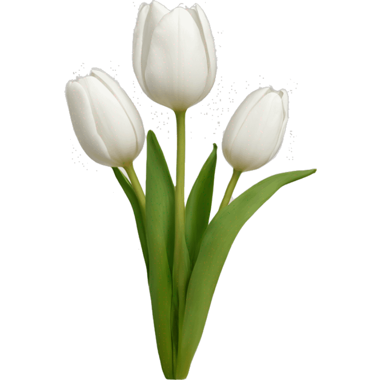 White tulips  emoji