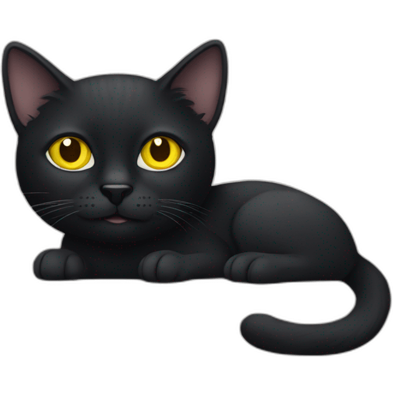 Black Cat yellow eyes emoji