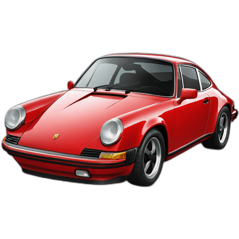 Porsche 911 red emoji