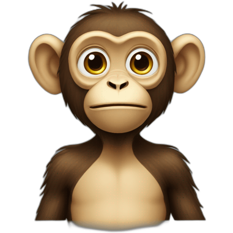 smart monkey emoji