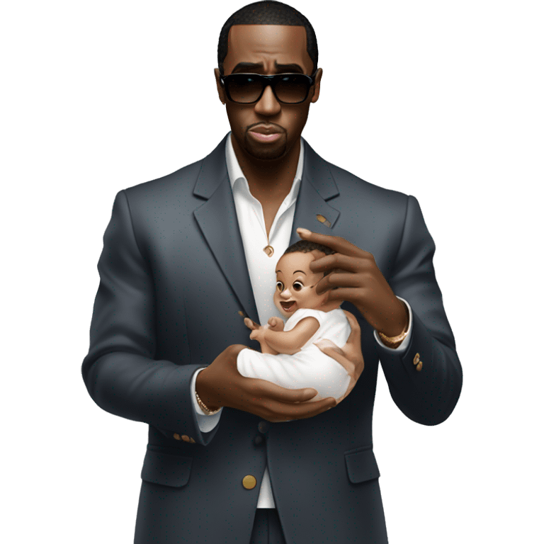 P Diddy holding baby oil emoji