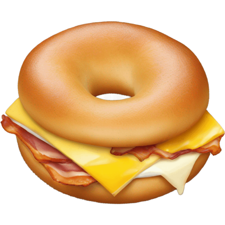 Bacon egg and cheese bagel  emoji