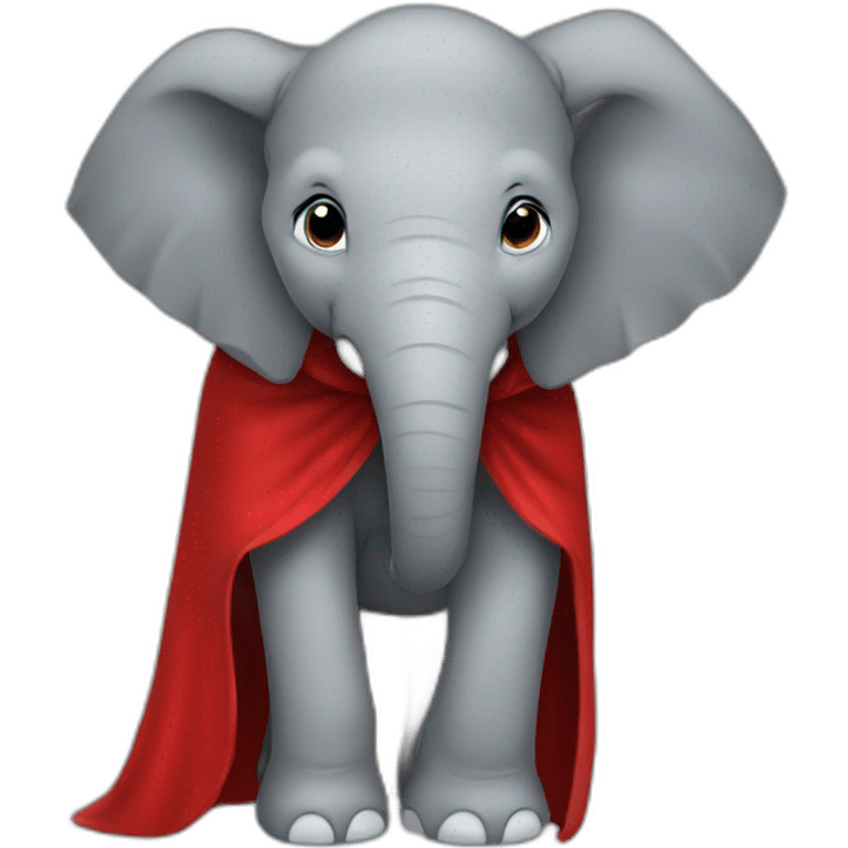 An Elephant Wearing A Red Cloak emoji