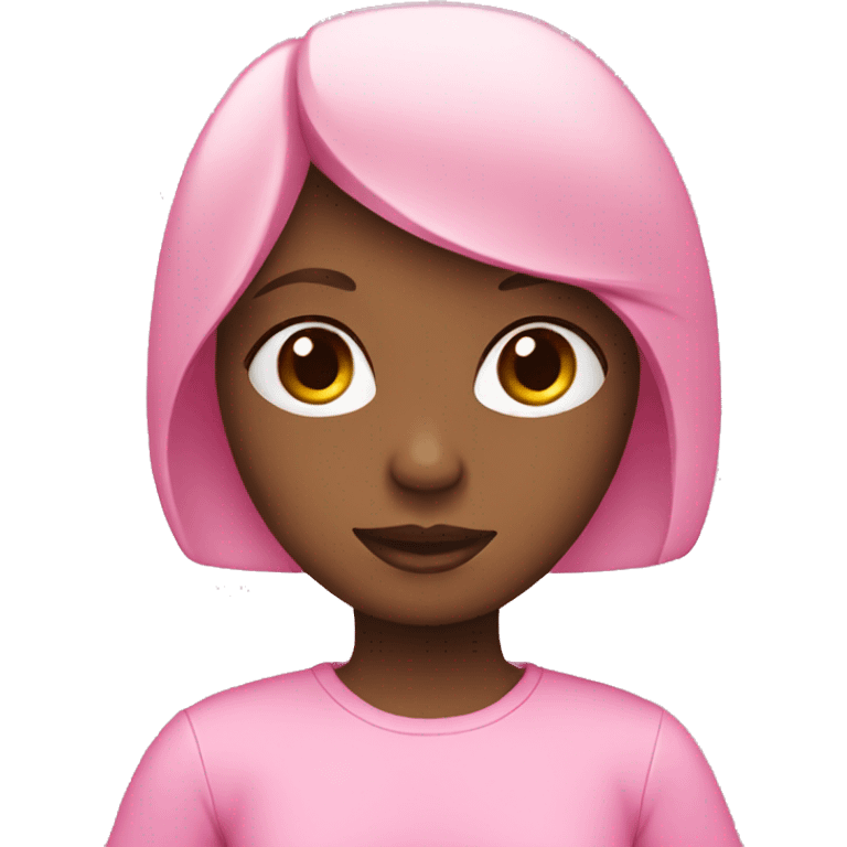 Girl with pink MacBook  emoji