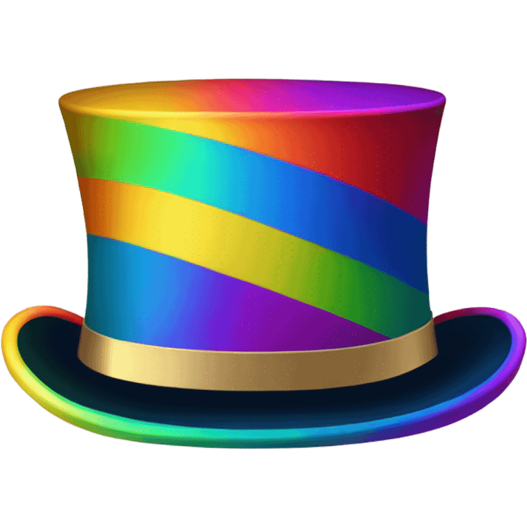 Rainbow top hat emoji