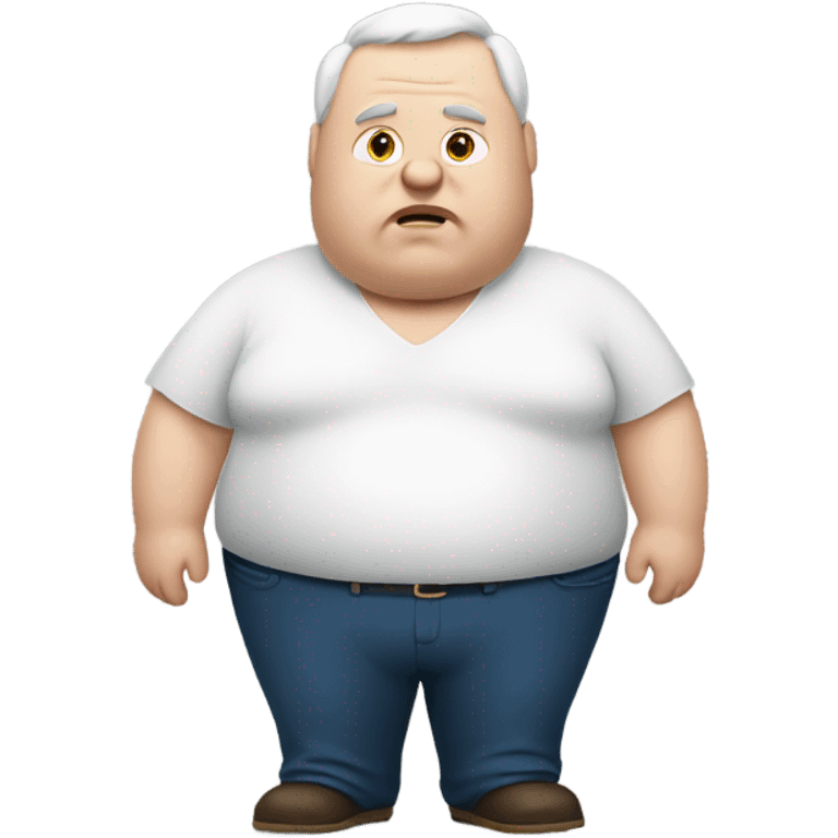 Create emoji of fat man white skin emoji