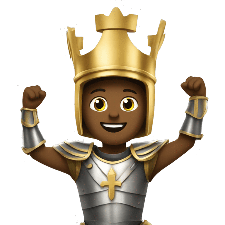 Golden Knight victory celebration hands up emoji