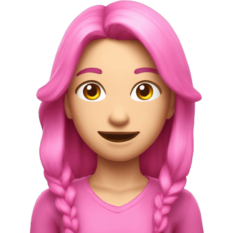 WoW en 3d coloe rosa emoji