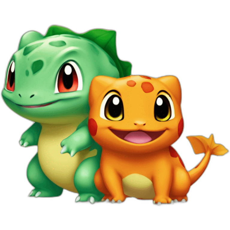 Bulbasaur And charmander emoji