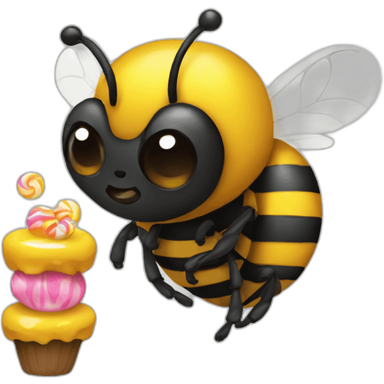 bumblebee eating candy emoji