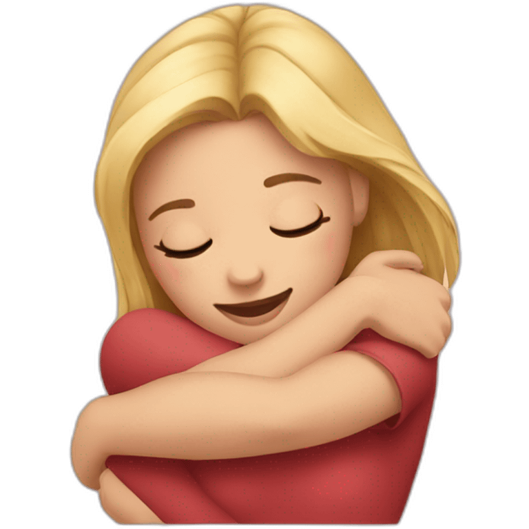 Hug girl emoji