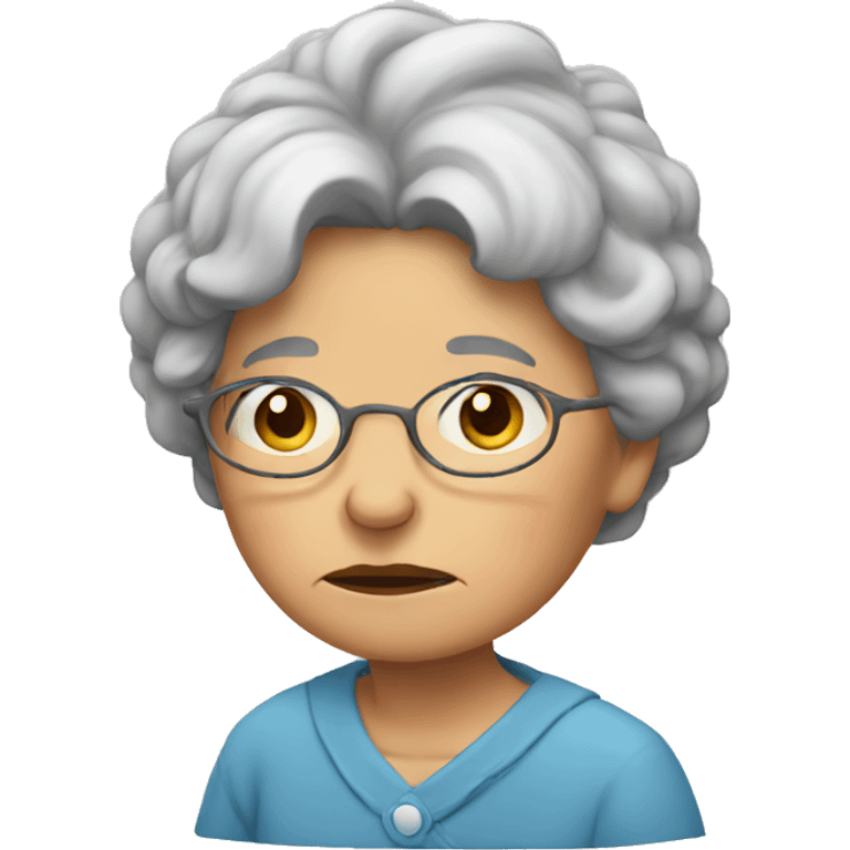 sad grandma emoji