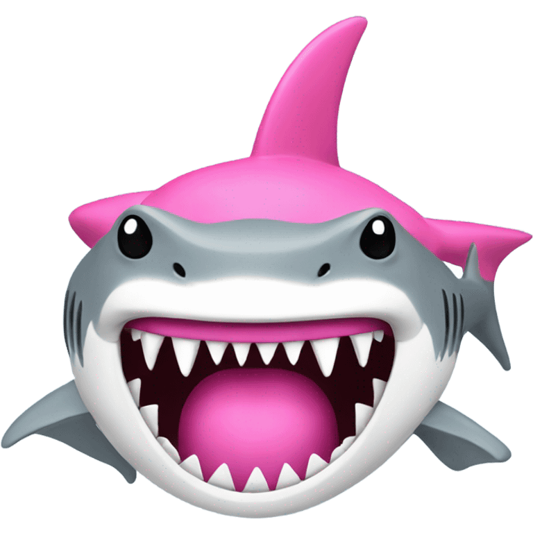 Sharks with a pink hat emoji