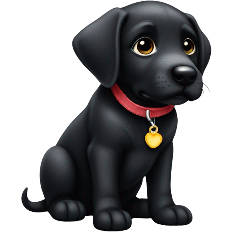 Black lab puppy emoji