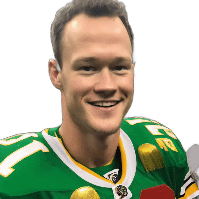 Jonathan Toews at Mardi Gras emoji