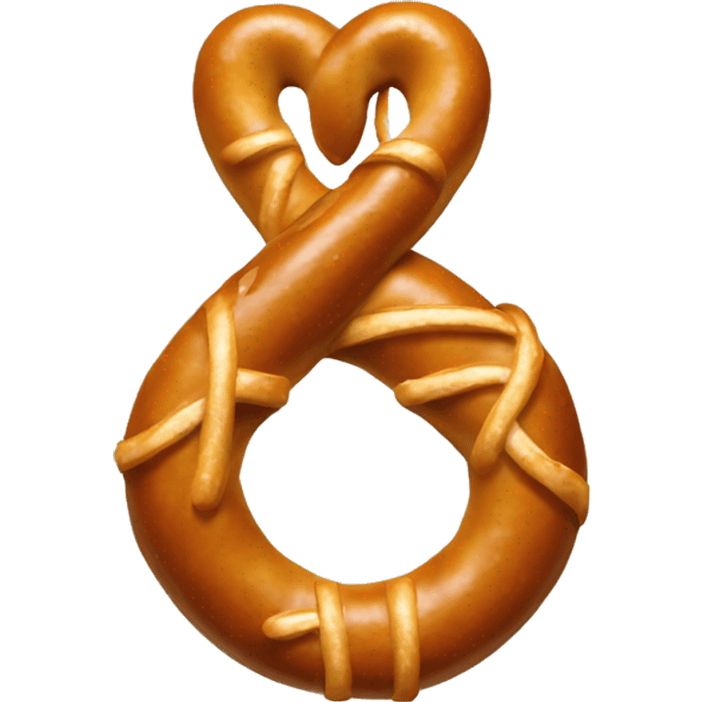 Pretzel with a bow emoji