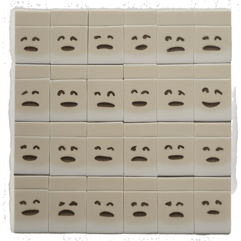 Polaroid photo of ceramic tiles emoji