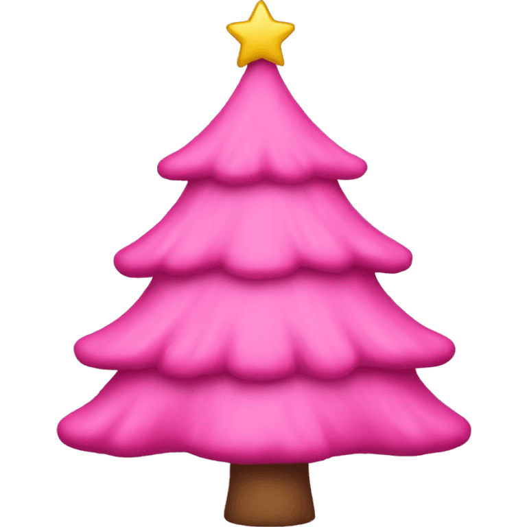 Pink Christmas tree emoji