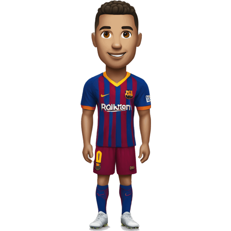 Ronaldo in a barcelona jersey emoji